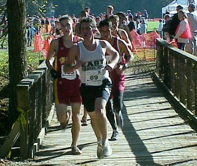 First lap of the 3-A Boys race