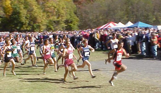 Early in the Boys 4-A race.