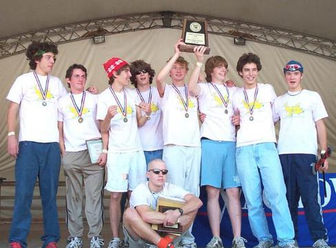 East Chapel Hill HS with championship trophy