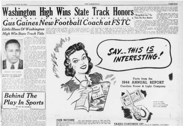 Photo of <i>The Carolinian</i> Sports page