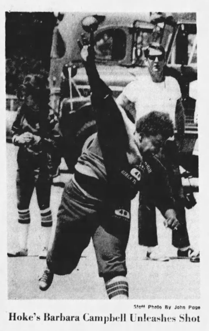 Hoke County's Barbara Campbell won the Shot Put